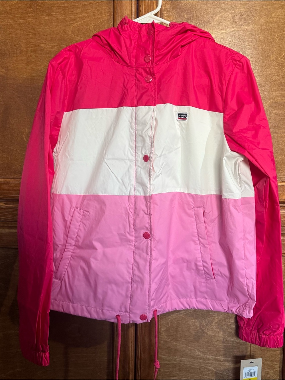 Levi's Pink and Magenta Colorblock Windbreaker Jacket